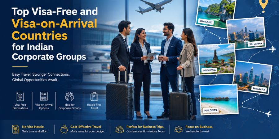 Top Visa-Free and Visa-on-Arrival Countries for Indian Corporate Groups